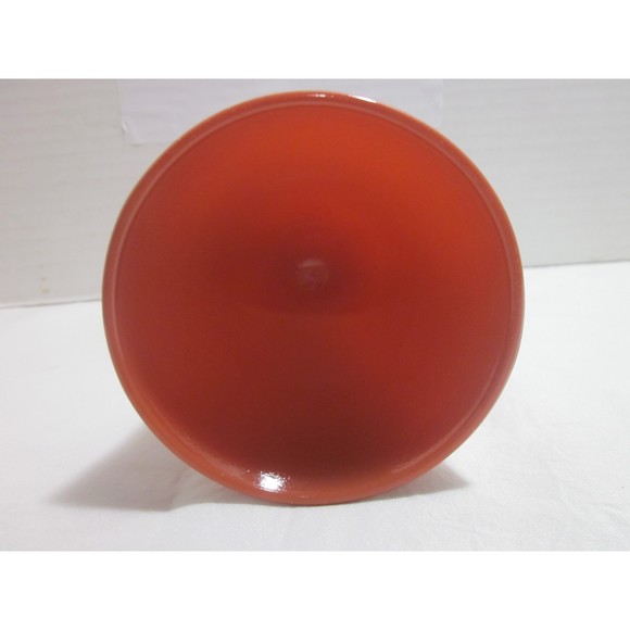 Hazel Atlas Dessert Custard Cup Ovide Platonite Burnt Rust Orange Vintage 1950's - Picture 5 of 5